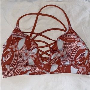 Victoria Secret Orange Floral Sports Bra